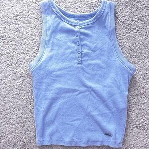 blue and pink cropped tank tops hollister